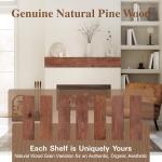 Eshoma 72-Inch Walnut Floating Fireplace Mantel