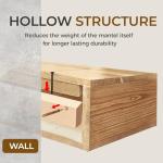 60" Solid Wood Floating Fireplace Mantel Shelf