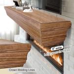 Rustic 60" Wooden Floating Fireplace Mantel Shelf