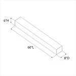 Rustic Real Wood Floating Fireplace Mantel 60”