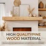 60" Solid Wood Floating Fireplace Mantel Shelf