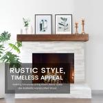54-inch Rustic Solid Wood Fireplace Mantel