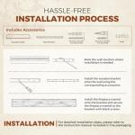 Rustic Solid Wood Floating Fireplace Mantel