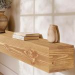 60" Solid Wood Floating Fireplace Mantel Shelf