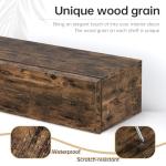 60-Inch Farmhouse Fireplace Mantel Shelf with Storage