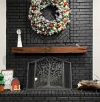 Rustic Real Wood Floating Fireplace Mantel 60”