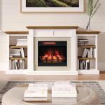 Belhaven Bookcase Mantel with Electric Fireplace Insert