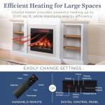 Belhaven Bookcase Mantel with Electric Fireplace Insert