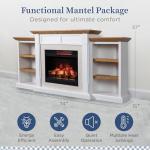 Belhaven Bookcase Mantel with Electric Fireplace Insert