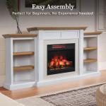 Belhaven Bookcase Mantel with Electric Fireplace Insert