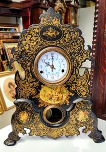 Victorian Iron Front 8 Day Mantel Clock