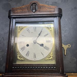 Antique 8-Day Mantel Clock with Key