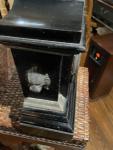 Antique Antonia Slate and Metal Mantle Clock