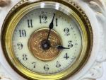 Mini Antique Ansonia Floral Mantel Clock 7.5”