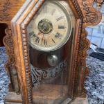 Antique Antonia Wood Mantel Clock
