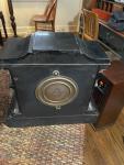Antique Antonia Slate and Metal Mantle Clock