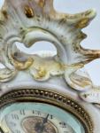 Mini Antique Ansonia Floral Mantel Clock 7.5”