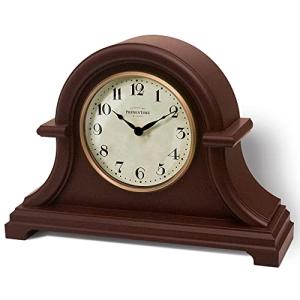 Vintage Farmhouse Napoleon Mantel Clock, Walnut Finish