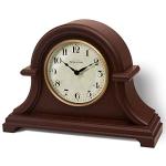 Vintage Farmhouse Napoleon Mantel Clock, Walnut Finish