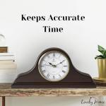 Wooden Battery Operated Mantel Clock - Silent Design