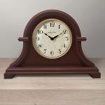 Vintage Farmhouse Napoleon Mantel Clock, Walnut Finish