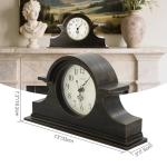 Vintage Farmhouse Mantel Clock in Gilt Finish