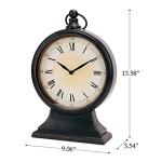 Vintage Black Mantel Clock for Fireplace Decor