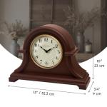 Vintage Farmhouse Napoleon Mantel Clock, Walnut Finish