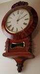 Antique English Fusee Drop Dial Wall Clock