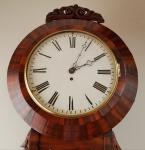 Antique English Fusee Drop Dial Wall Clock