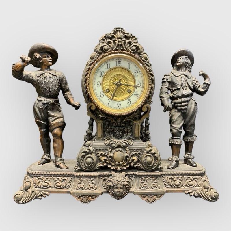 Cast Iron Mantel Clock