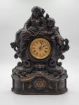 Large 18" Antique Cast Iron & Copper Clock