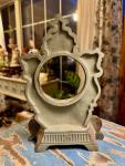 Victorian Floral Cast Iron Mantel Clock