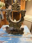 Victorian Floral Cast Iron Mantel Clock