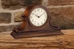 Bulova Asheville Brown Cherry Mantel Clock