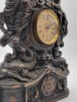 Large 18" Antique Cast Iron & Copper Clock