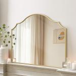 Gold Scalloped Mirror for Dresser or Mantel