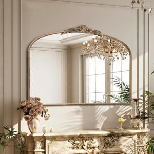 Large Vintage Gold French Baroque Mirror 48"x33