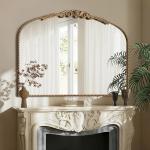 Elegant Baroque Gold Fireplace Mirror - 48"x33