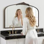 Large Bronze Vintage French Baroque Mirror 48"x33