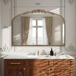 Elegant Baroque Gold Fireplace Mirror - 48"x33