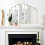 Gold Scalloped Mirror for Dresser or Mantel