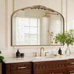 Elegant Baroque Gold Fireplace Mirror - 48"x33