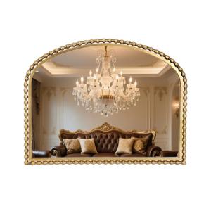 Antique Gold Beaded Arched Wall Mirror 36x28