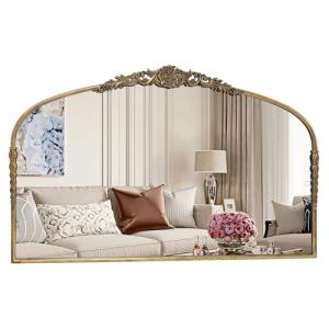 Vintage Baroque 48"x30" Ornate Metal Mirror