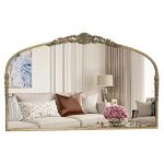 Vintage Baroque 48"x30" Ornate Metal Mirror