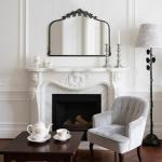 Black Antique Mirror with Ornate Frame, 32x24 Inch