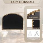 Antique Gold Beaded Arched Wall Mirror 36x28