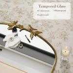 Gold Vintage Arched Mirror with Ornate Frame