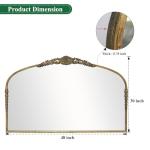 Vintage Baroque 48"x30" Ornate Metal Mirror
